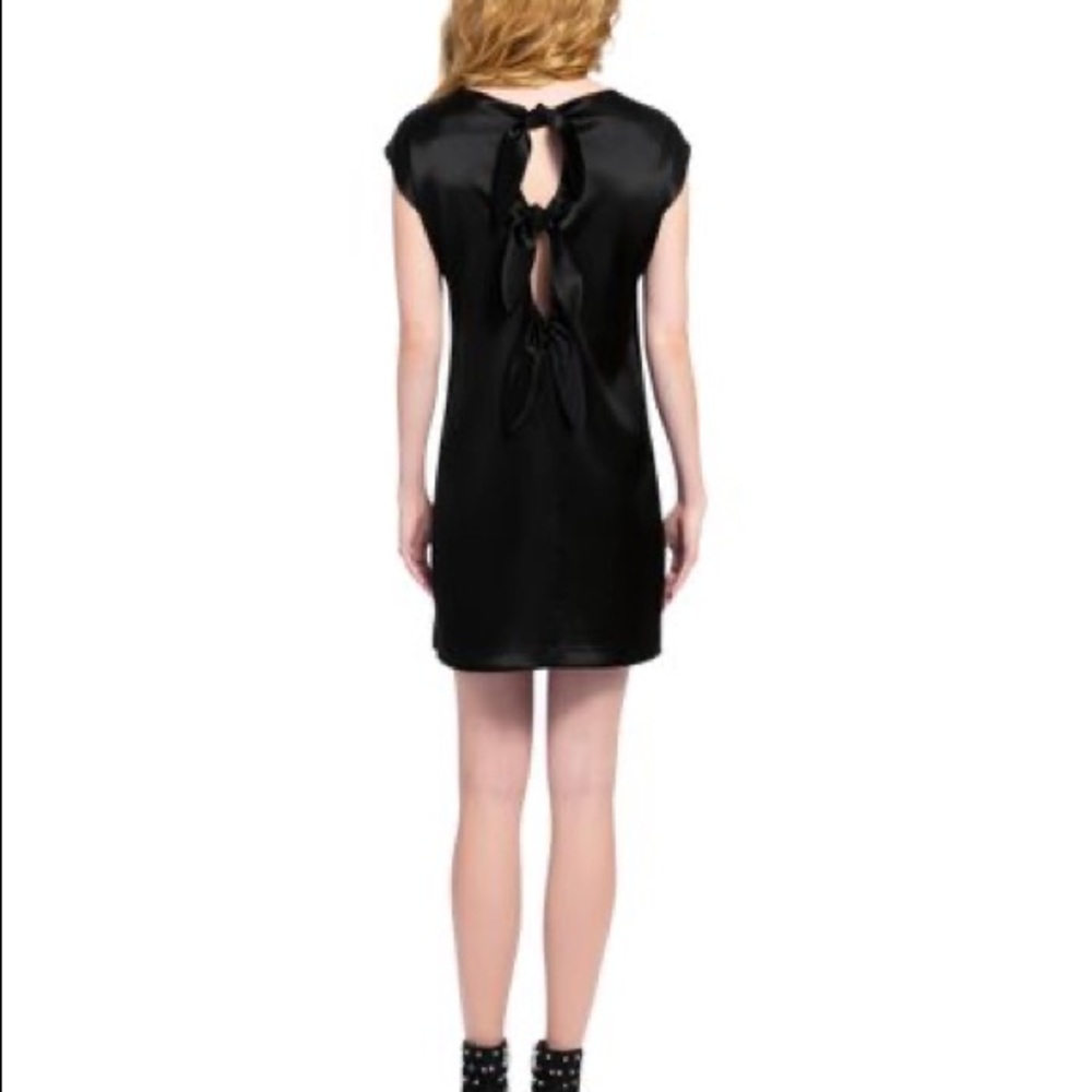 ALICE + OLIVIA Carita Satin Tie Back Mini Dress - Picture 3 of 12